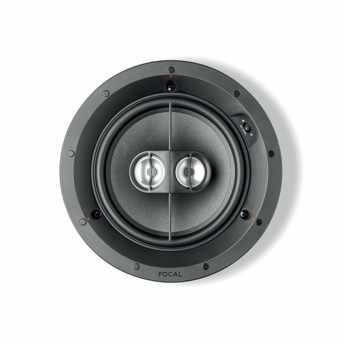 Focal 100 IC6ST Hi-Fi 6.5" 100W Max Power 8 Ohm Stereo-Input in-Ceiling Speaker with Mounting Kit, (Each)