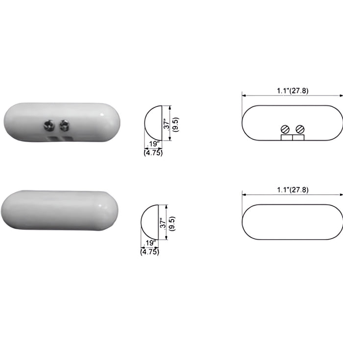 White Magnetic Pill Door Window Security Alarm Contact Terminal