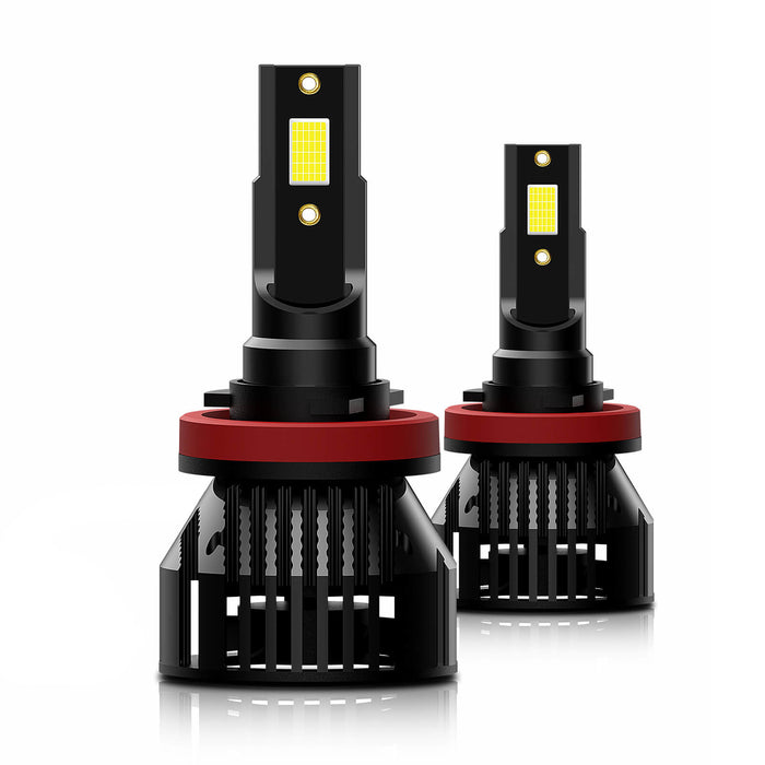 H11 Replacement LED Headlight Bulbs Kit High Low Beam Fog 12000LM 9-16V Light Super Bright White 6500K 50W, Pack of 2