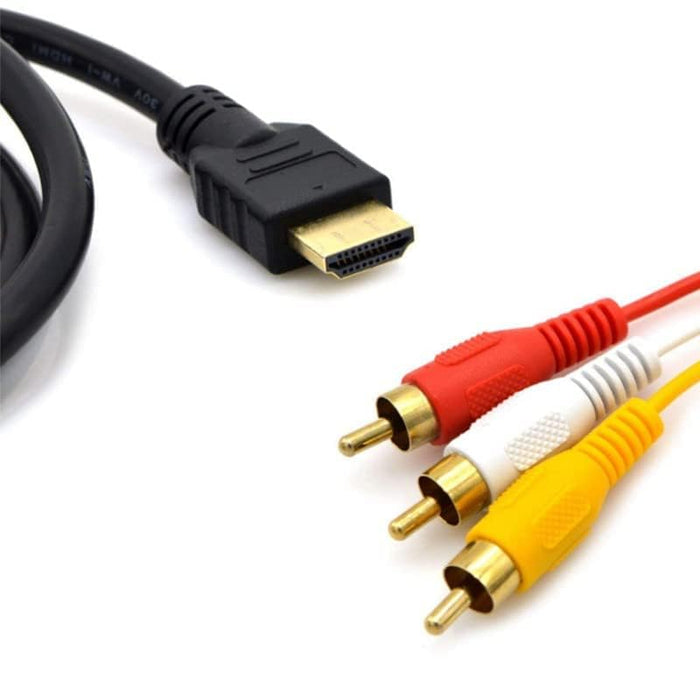 5ft HDMI to RCA Cable HDMI Male to 3 RCA Audio Video Cable Composite Connector Adapter Cord