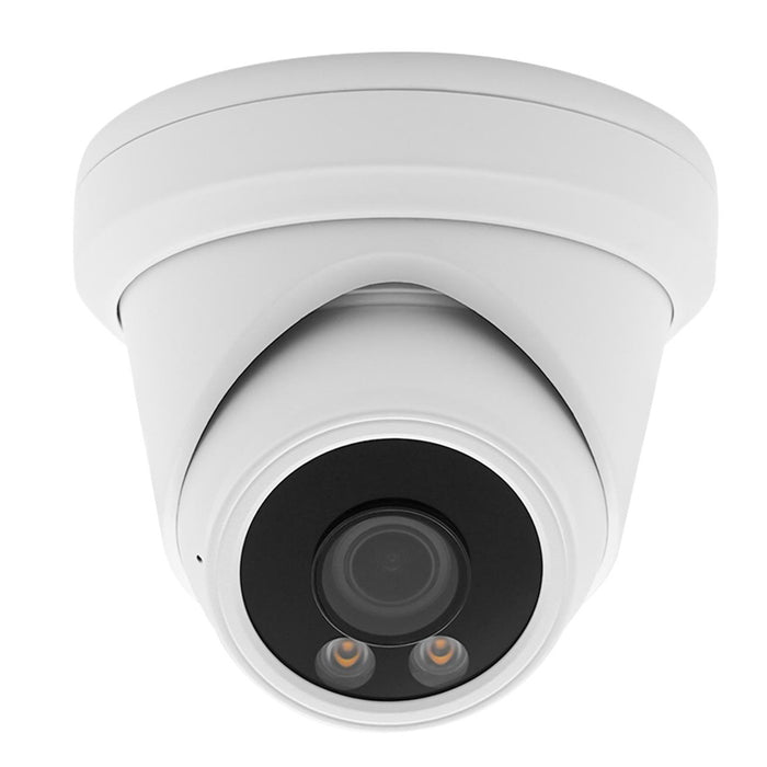 5MP SONY Lens Dual Light Turret POE IP Camera 2.8mm H.264/H.265 Color 24/7 with Human Detection