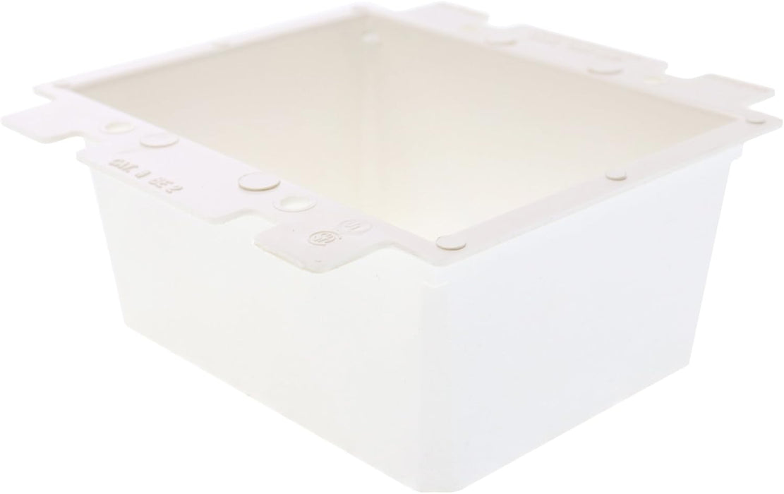 Arlington BE2 2-Gang Non-Metallic Electrical Box Extender Wall Plate White, 25-Pack