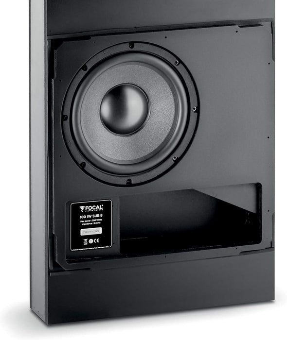 Focal 100IWSUB8 8" 200W 8 Ohm High Power Passive Bass-Reflex Subwoofer, (Each)