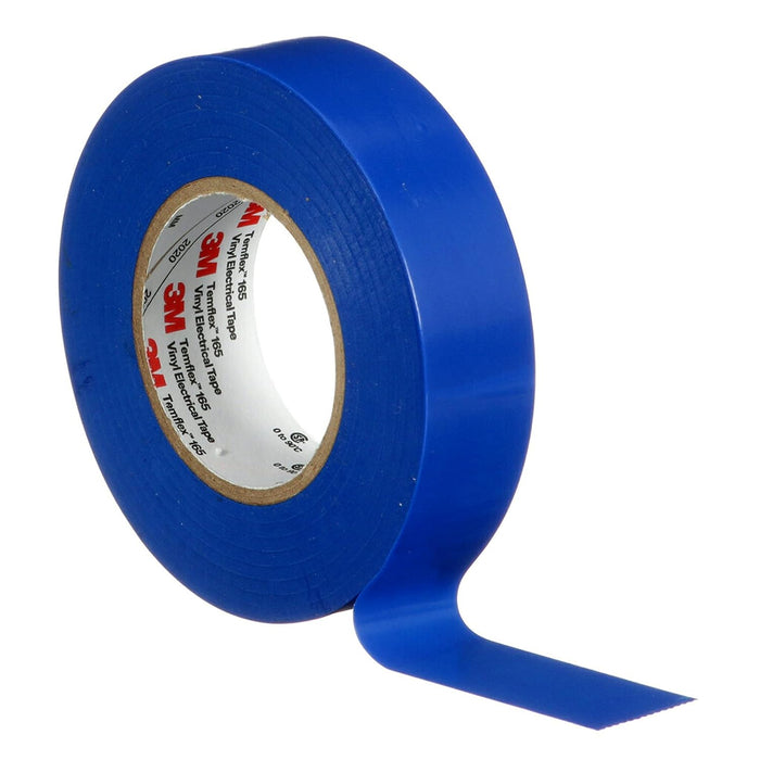 3M Temflex Multi-Purpose Vinyl Electrical Tape 165, Blue, 3/4 in x 60 ft , 10 Roll Pack