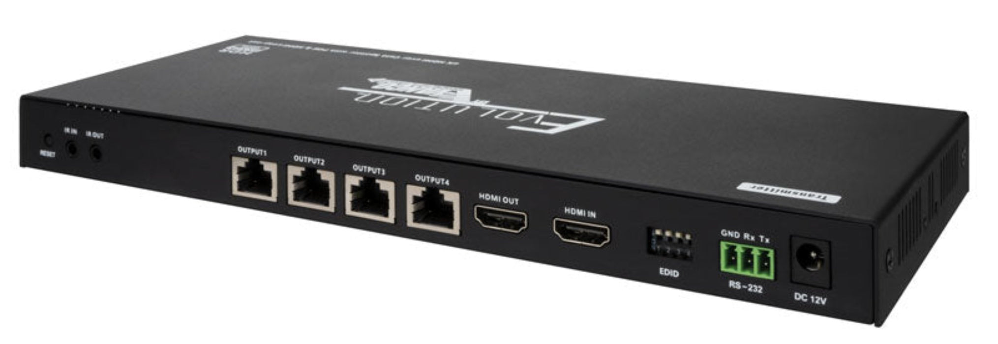 Evolution EV4K7014 4K 1×4 HDMI 4K@60Hz Splitter over Cat6 Cable with HDMI Loop-out