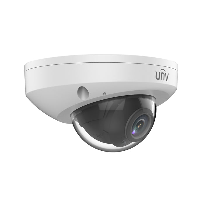 Uniview 8MP 2.8mm Fixed Lens IP Network Mini Dome Security Camera with Night Vision - White