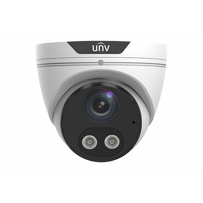 Uniview 4MP HD Dual Light 2.8mm Fixed Eyeball Network Turret Camera - White