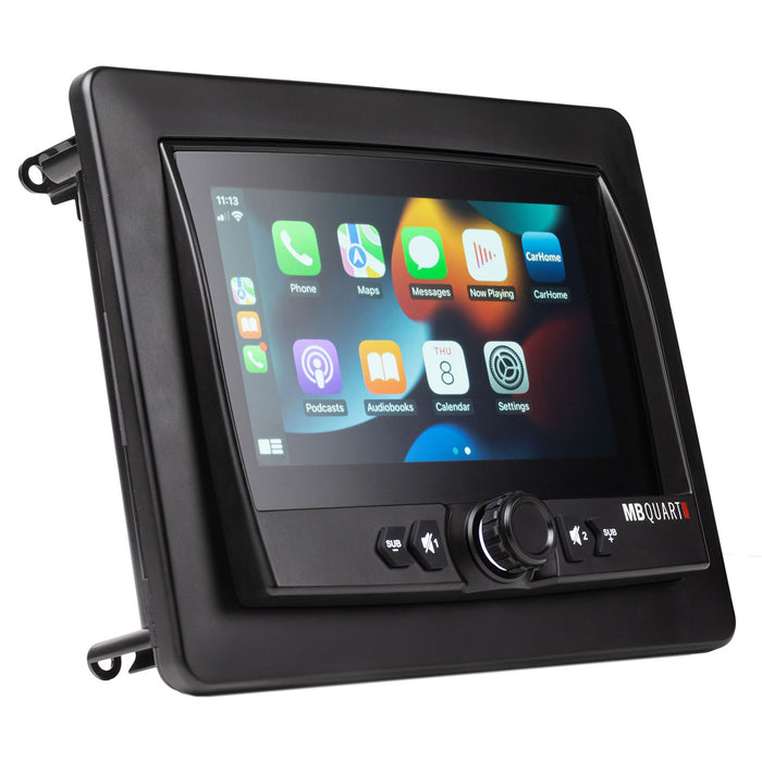 MB QUART GMR7V1 7-Inch Waterproof Touchscreen Apple®CarPlay AM/FM/WB/Bluetooth Source Unit