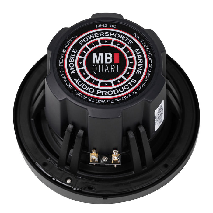 MB Quart NH2-116 Nautic 6.5" 150 Watt Marine Grade Compression Horn Speakers (Pair)