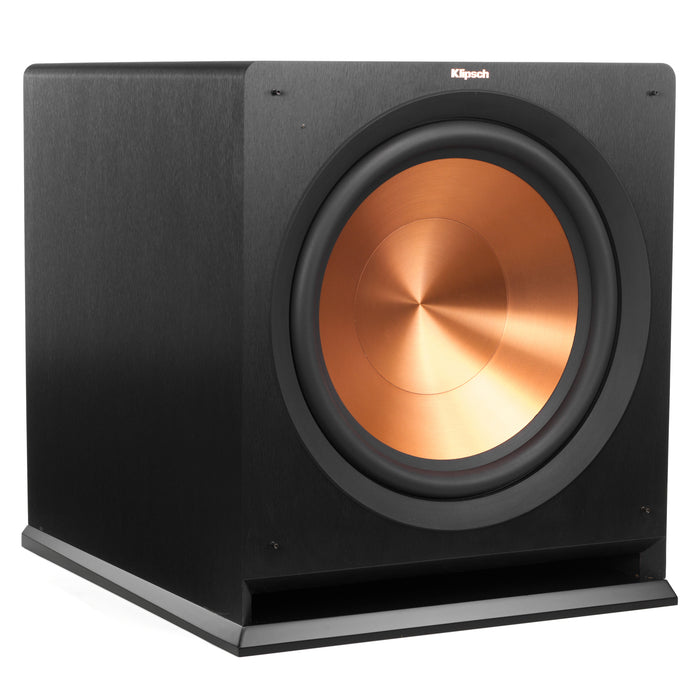 Klipsch R-115SW 15" 800W Peak Powered Home Subwoofer Brushed Black Polymer Veneer