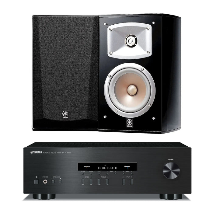 Yamaha NS-333 2-Way Bass Bookshelf Home Theater Speakers and Yamaha R-S202 2-Channel Natural Sound Stereo Receiver