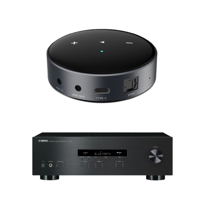 WiiM Mini AirPlay2 Wireless Hi-Res Audio Streamer Preamplifier and Yamaha R-S202 2-Channel Natural Sound Stereo Receiver