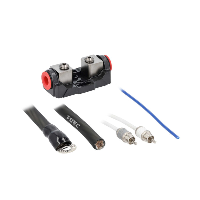 T-Spec V10-AK4 4-Gauge Tinned OFC 2100W Marine Grade Amplifier Wiring Kit with RCA Cable