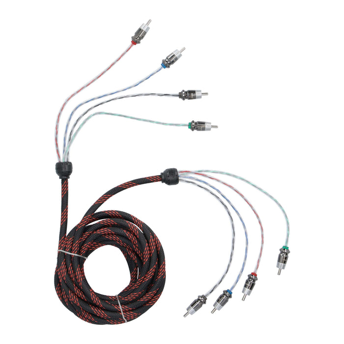 T-Spec V12R174 RCA v12 Series 4-Channel Audio Cable Twisted Pair Construction - 17 FT