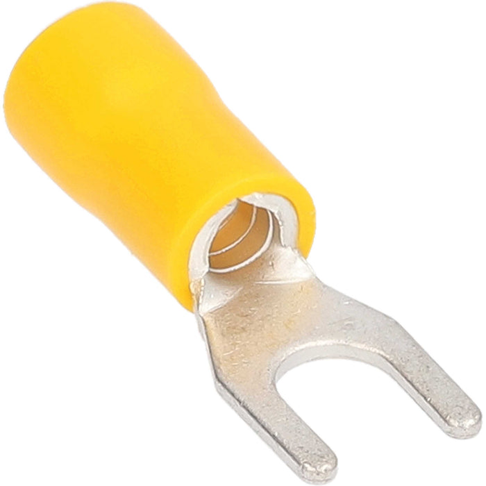 Install Bay YVST10 Yellow Vinyl 12-10 Gauge #10 Spade Terminal 100/pk