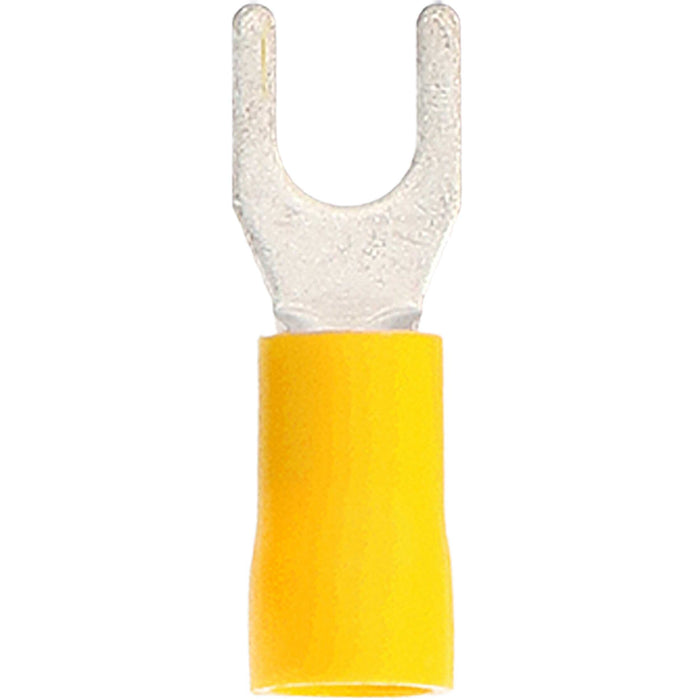 Install Bay YVST10 Yellow Vinyl 12-10 Gauge #10 Spade Terminal 100/pk