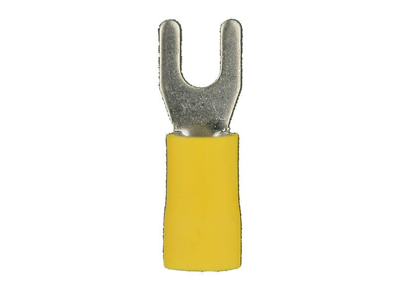 Install Bay YVST8 Yellow Vinyl 12-10 Gauge #8 Spade Terminals (100/pk)