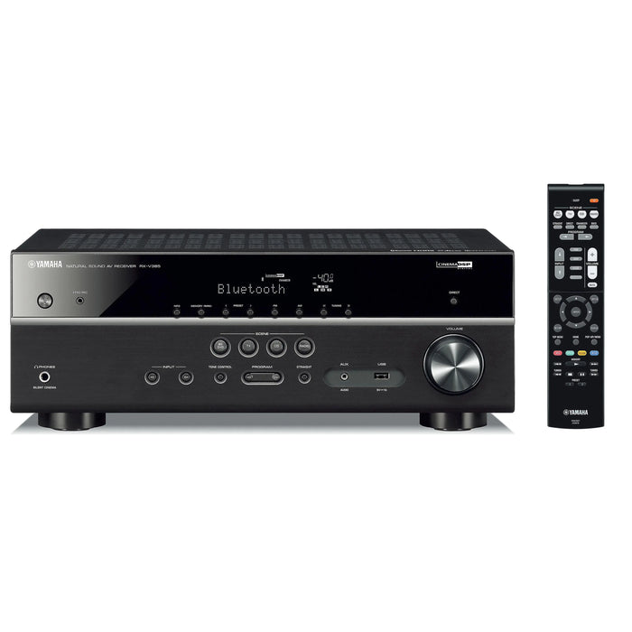 WiiM Mini AirPlay2 Wireless Hi-Res Audio Streamer Preamplifier and Yamaha RX-V385 5.1-channel Home Theater A/V Receiver Wireless