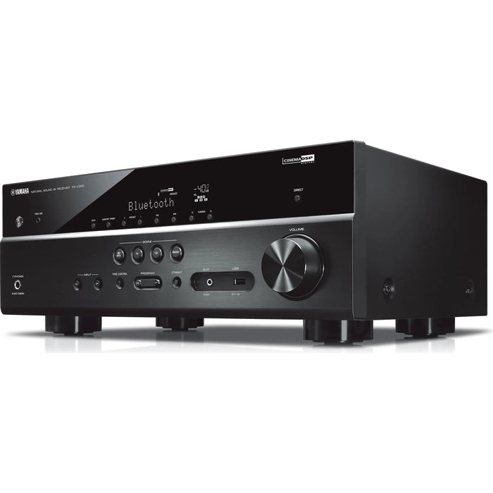 WiiM Mini AirPlay2 Wireless Hi-Res Audio Streamer Preamplifier and Yamaha RX-V385 5.1-channel Home Theater A/V Receiver Wireless