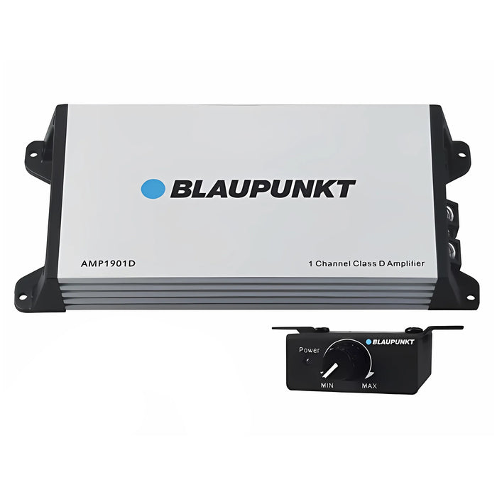 Blaupunkt AMP1901D 2000 Watts Max Power Class D 1-Channel Car Speaker Amplifier