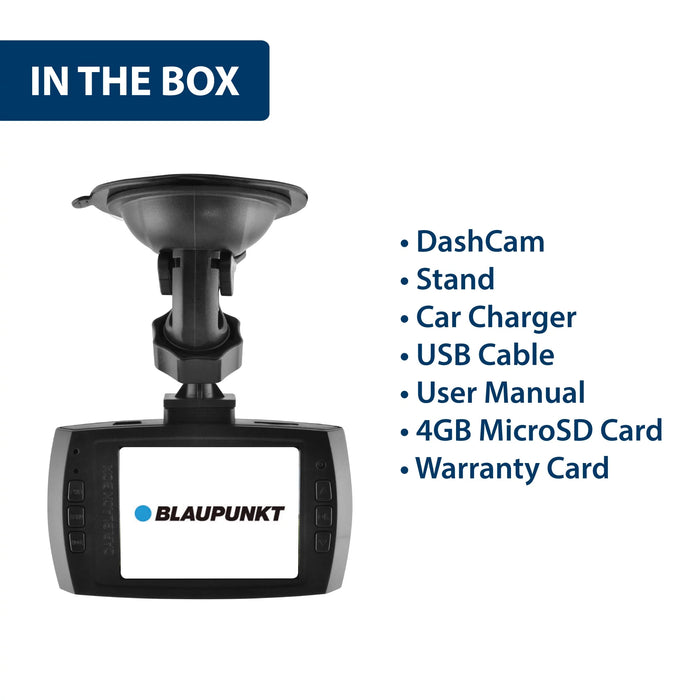 Blaupunkt BPDV164 High Definition Dash Cam with 2.4-Inch LCD Screen and Night Vision