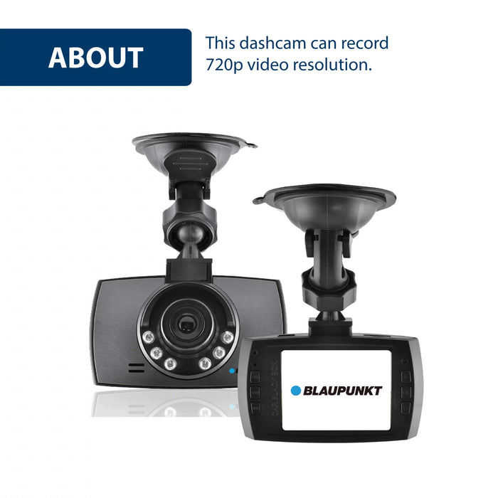 Blaupunkt BPDV164 High Definition Dash Cam with 2.4-Inch LCD Screen and Night Vision