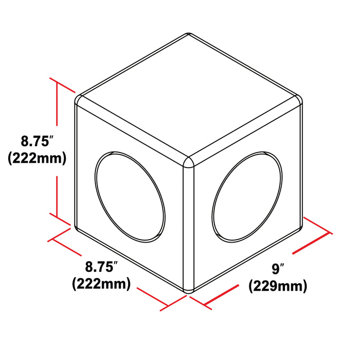 Earthquake Sound MiniMe-P63 Compact 6.5" Powered Subwoofer with Dual Passive Radiators, 6.5-inch Black