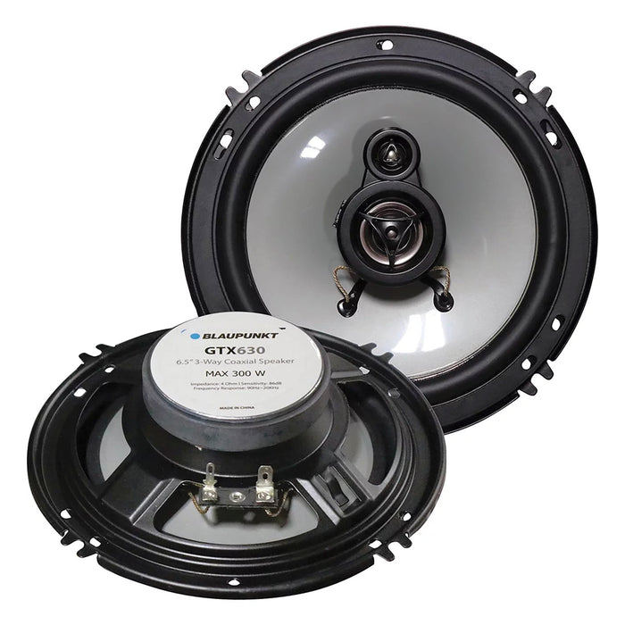 Blaupunkt GTX630 GTX Series 6.5" 300 Watt Max 3-Way Coaxial Speakers (pair)