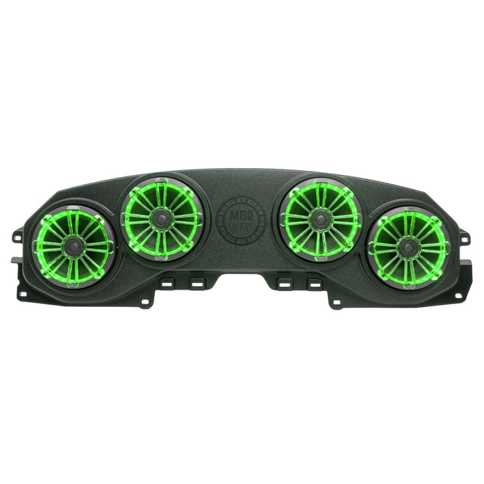 MB Quart MBQJ-48CRGB Jeep Wrangler JL/Gladiator JT Rear Overhead Soundbar with 8" Coaxial Speakers Enclosure and RGB LED Lighting