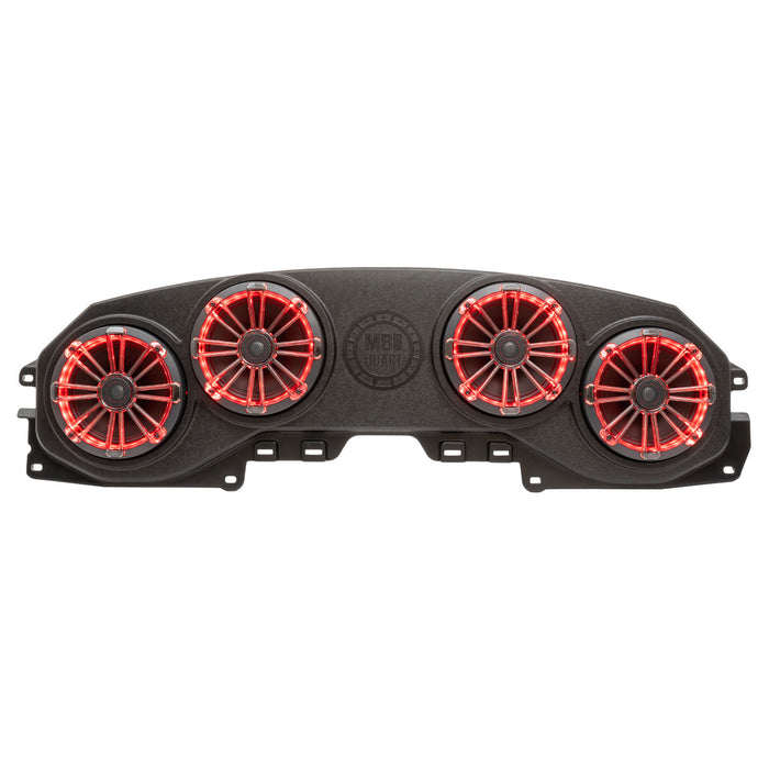 MB Quart MBQJ-48CRGB Jeep Wrangler JL/Gladiator JT Rear Overhead Soundbar with 8" Coaxial Speakers Enclosure and RGB LED Lighting