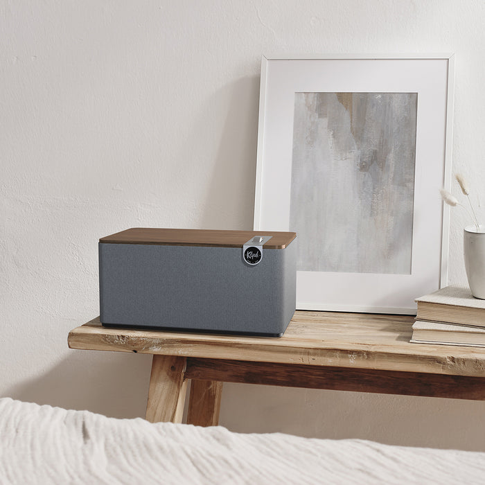 Klipsch The Three Plus Tabletop Bluetooth Powered Speaker Stereo System - Walnut