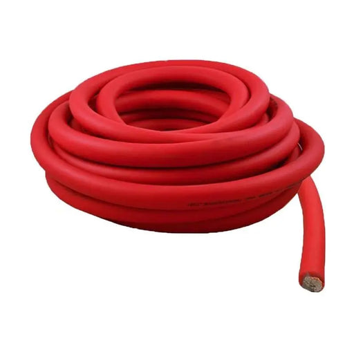 1/0 Gauge 25 Feet High Performance Amplifier Power Cable (Red) The Wires Zone