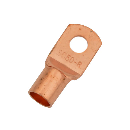 1/0 Gauge AWG Non-Insulated Pure Copper Lugs Ring Terminals Connectors 5/16" Inch Ring Size 10 Pack The Wires Zone