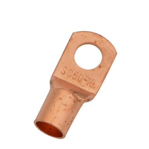 1/0 Gauge AWG Pure Copper Lugs Ring Terminals Connectors 3/8" Inch Ring Size 10 Pack The Wires Zone