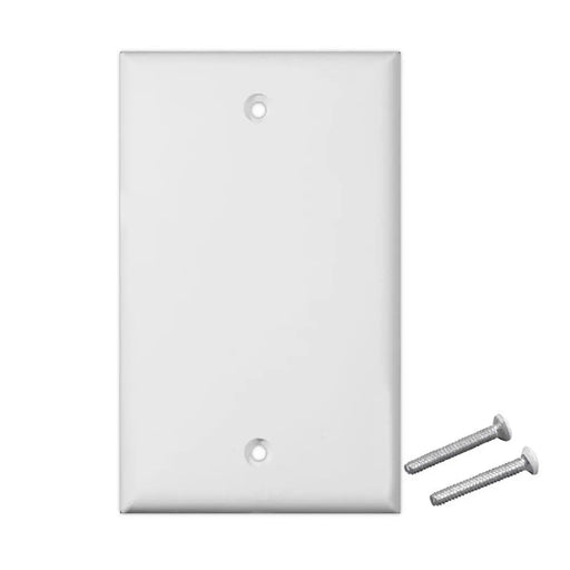 1-Gang Plastic White Electric Box Blank Face Wall Plate Cover (1-5 Pack) The Wires Zone