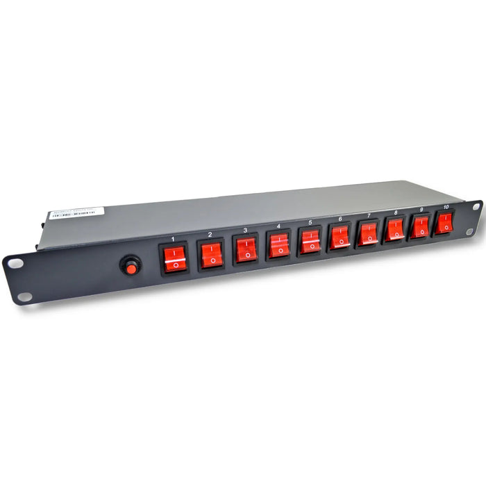 10 Outlet 15 Amps 125V Power Strip 19" 1U Rack Mount PDU Surge Protector and Switch Control The Wires Zone