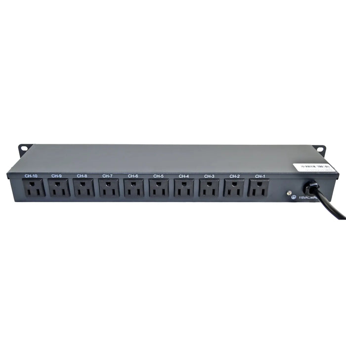 10 Outlet 15 Amps 125V Power Strip 19" 1U Rack Mount PDU Surge Protector and Switch Control The Wires Zone