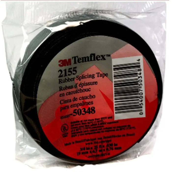 3M 2155 Temflex Rubber Splicing 22-ft UL Electrical Tape Gray (1-10 Pack) 3M