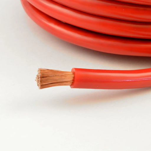 4 Gauge 25 Feet High Performance Amplifier Power Cable (Red) The Wires Zone