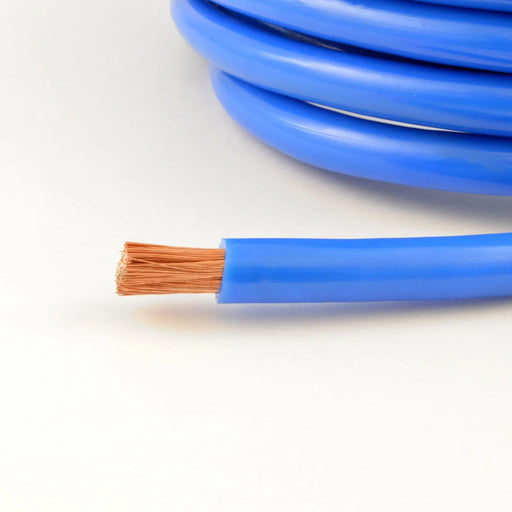 4 Gauge 25 Feet High Performance Amplifier Power/Ground Cable (Blue) The Wires Zone