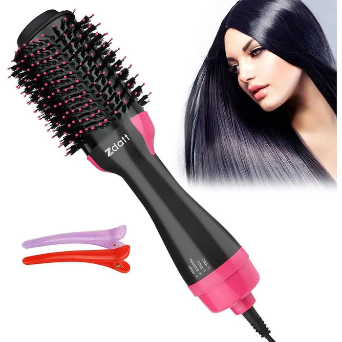 4-in-1 Hot Air Hair Brush & Volumizer Hair Styling for Straight & Curly Hair Others