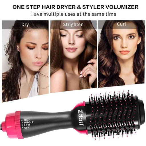 4-in-1 Hot Air Hair Brush & Volumizer Hair Styling for Straight & Curly Hair Others