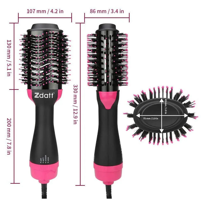 4-in-1 Hot Air Hair Brush & Volumizer Hair Styling for Straight & Curly Hair Others