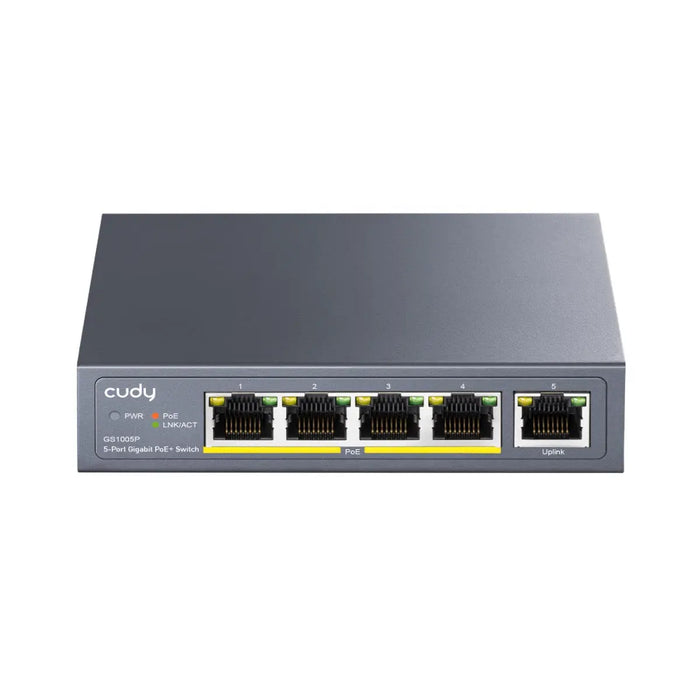 5-Port Unmanaged Gigabit POE+ Switch 60W PoE 5 10/100/1000Base-TX Ports Cudy