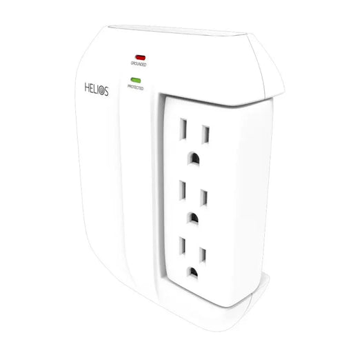 6 Outlet Wall Tap Surge Protector 450 Joules Swivel Side Sockets Helios