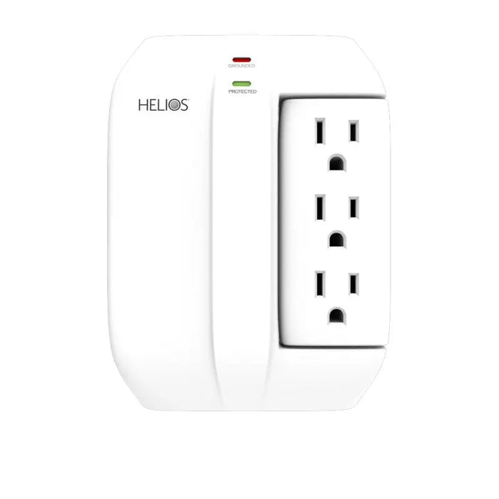 6 Outlet Wall Tap Surge Protector 450 Joules Swivel Side Sockets Helios