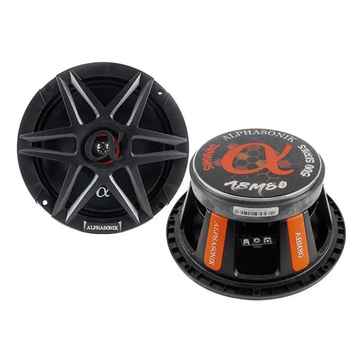 Alphasonik ABM80 DYNAMIS Series 8" 800 Watts 4-Ohms Mid Range Speaker (Pair) Alphasonik