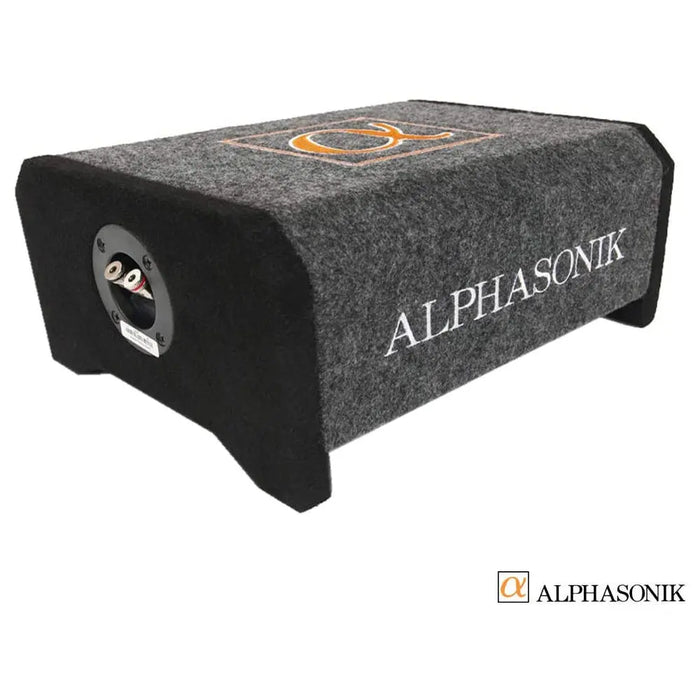 Alphasonik AS8DF 8" 600 Watts 4-Ohm Down Fire Shallow Mount Flat Enclosed Subwoofer Alphasonik