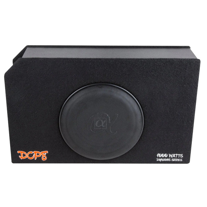 Alphasonik Dynamis DCP8 8" 1000W 4-Ohm Shallow Mount Flat Enclosed Subwoofer (Each) Alphasonik