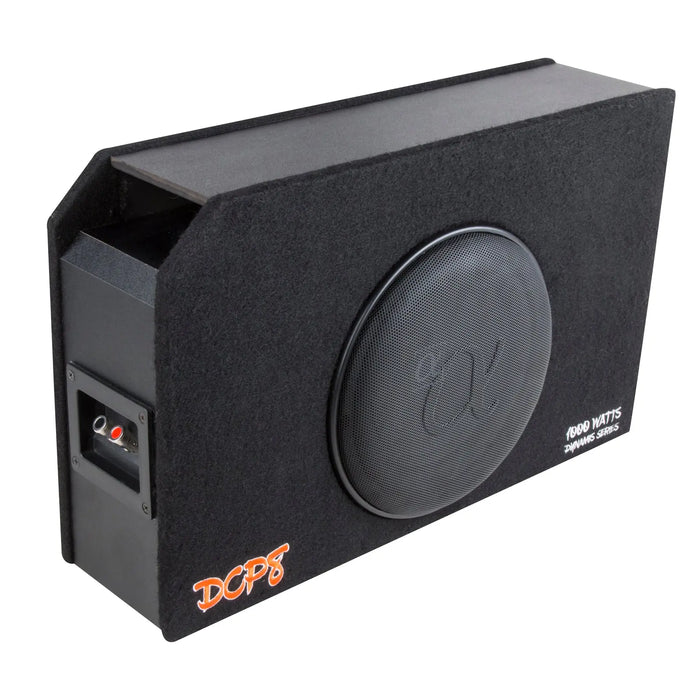 Alphasonik Dynamis DCP8 8" 1000W 4-Ohm Shallow Mount Flat Enclosed Subwoofer (Each) Alphasonik